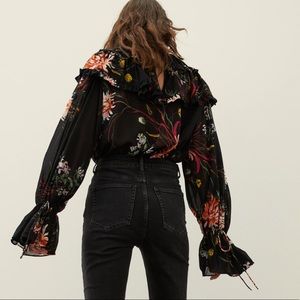 floral airy blouse